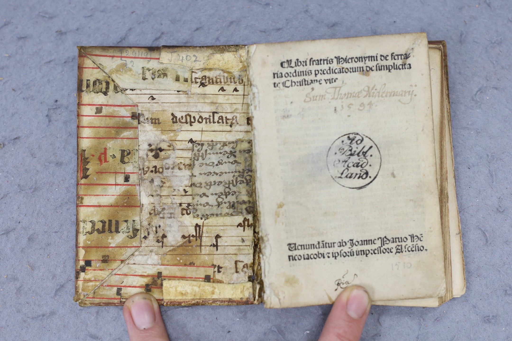 Savonarola, Girolamo, (1452-1498) [De simplicitate Christianae vitae.], Libri fratris Hieronymi de ferraria ... de simplicitate Christiane vite., [Paris]: Venundantur ab Ioanne Paruo Henrico iacobi & ipsorum impressore A